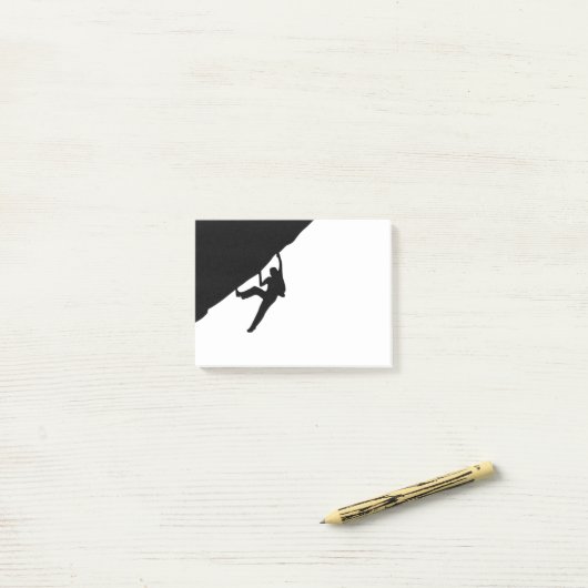 Felsen-KletternSilhouette Post-it Klebezettel (Auf Schreibtisch)