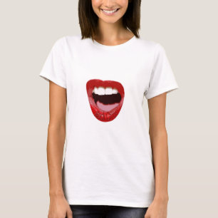 Felsen-Küken-Lippen T-Shirt