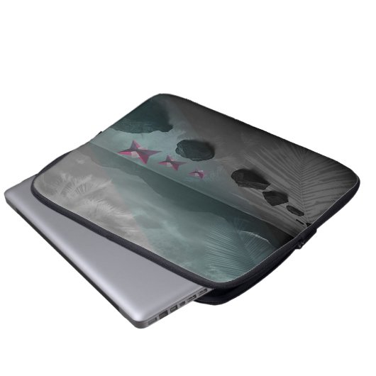 Felsen Laptopschutzhülle (Vorne Knopf)