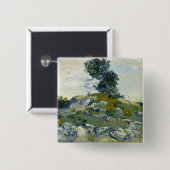 Felsen mit Eiche, Van Gogh Ölmalerei Button (Vorne & Hinten)