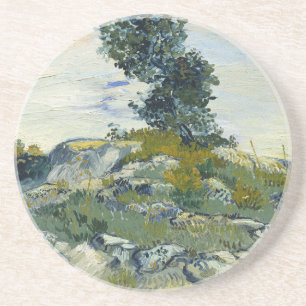 Felsen mit Eiche, Van Gogh Ölmalerei Getränkeuntersetzer