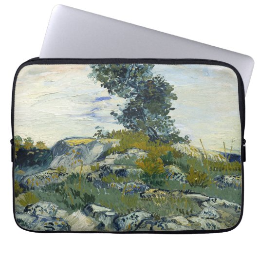 Felsen mit Eiche, Van Gogh Ölmalerei Laptopschutzhülle (Vorderseite)
