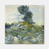Felsen mit Eiche, Van Gogh Ölmalerei Magnet (Vorne)