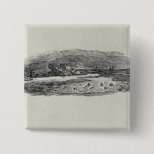 Felsen mit Küstenverschiffen, Button (Vorderseite)