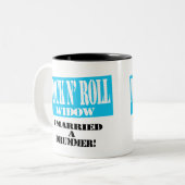Felsen N Rollenwitwen-Tasse - Schlagzeuger! Zweifarbige Tasse (Vorderseite Links)