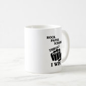 Felsen, Papier, Scheren, Kehle-Durchschlag! Ich Kaffeetasse (VorderseiteRechts)