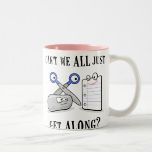 Felsen-Papier-Scheren Zweifarbige Tasse