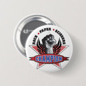 Felsen, Papier, Scissors Meister Button (Vorne & Hinten)