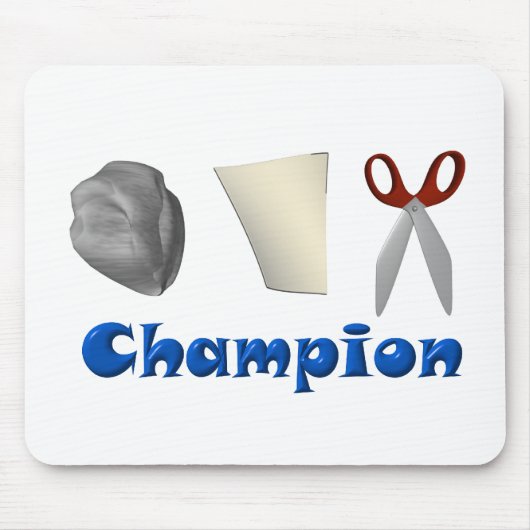 Felsen-Papierschere-Champion Mousepad (Vorne)