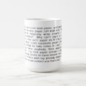 Felsen-Papierschere-Debatte FunnyMug Kaffeetasse (Mittel)