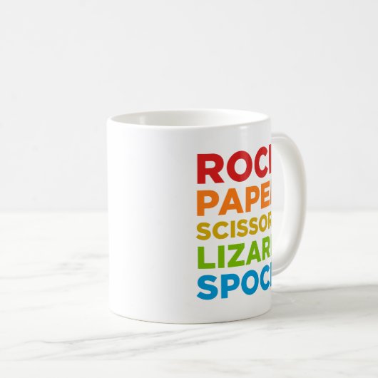 Felsen-Papierschere-Eidechse Spock Tasse (VorderseiteRechts)