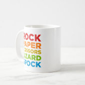 Felsen-Papierschere-Eidechse Spock Tasse (Vorderseite Links)
