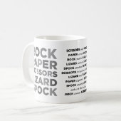 Felsen-Papierschere-Eidechse Spock Tasse mit (Vorderseite Links)