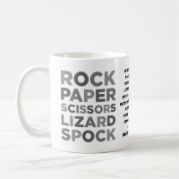 Felsen-Papierschere-Eidechse Spock Tasse mit