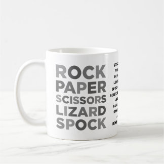 Felsen-Papierschere-Eidechse Spock Tasse mit