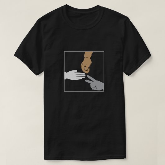 Felsen-Papierschere-Hände T-Shirt (Design vorne)