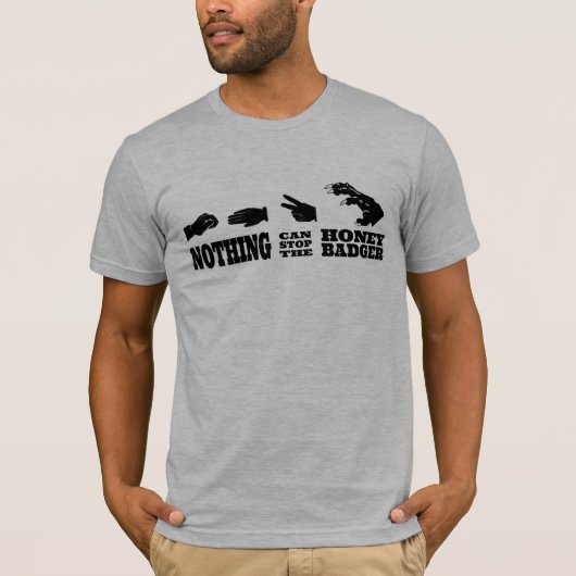 Felsen-Papierscheren -- Honig-Dachs! T-Shirt (Vorderseite)