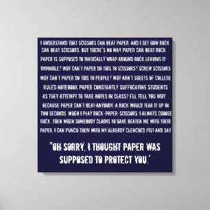 Felsen-Papierscheren Leinwanddruck