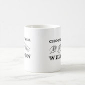 Felsen-Papierscheren wählen Ihre Waffen-Tasse Kaffeetasse (Mittel)