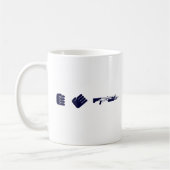 Felsen-Papierschrotflinte Kaffeetasse (Links)