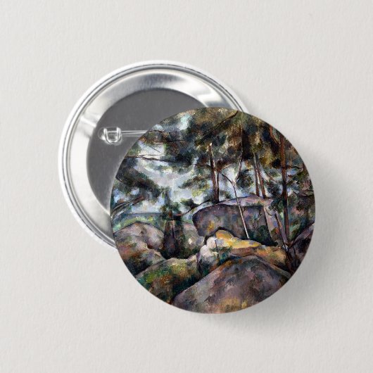Felsen Pauls Cezanne im Wald Button (Vorne & Hinten)