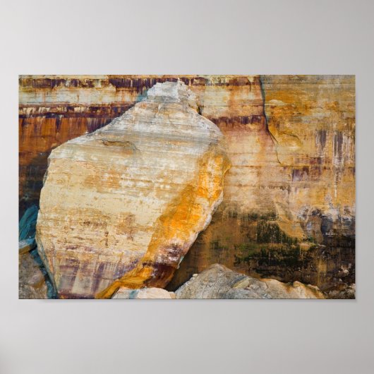 Felsen, Pictured Rocks Nat'l Lakeshore, Michigan Poster (Vorne)