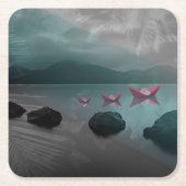 Felsen Rechteckiger Pappuntersetzer (Vorderseite)