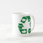 Felsen-recyceln Papierscheren ~! Tasse (VorderseiteRechts)