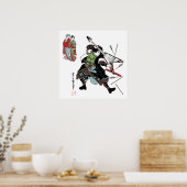 Felsen-Samurai-Gitarren-Druck Poster (Küche)