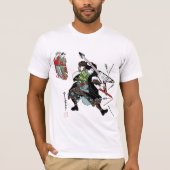 Felsen-Samurai-Gitarren-T-Shirt T-Shirt (Vorderseite)