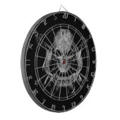 Felsen-Schädel Dartscheibe (Vorderseite Links)