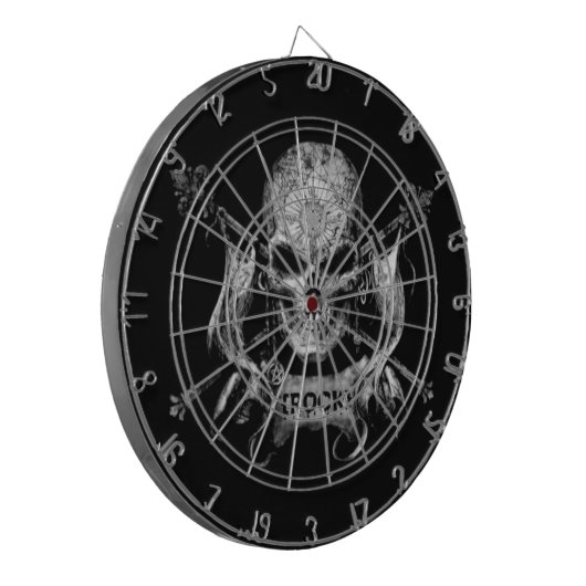 Felsen-Schädel Dartscheibe (Vorderseite Links)