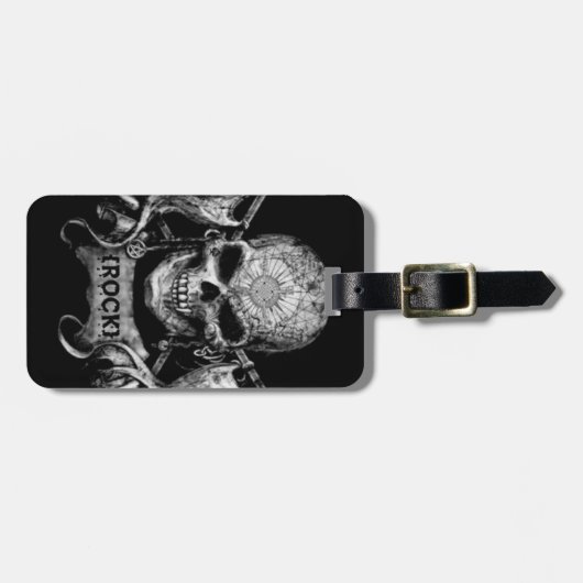 Felsen-Schädel Gepäckanhänger (Vorderseite horizontal)