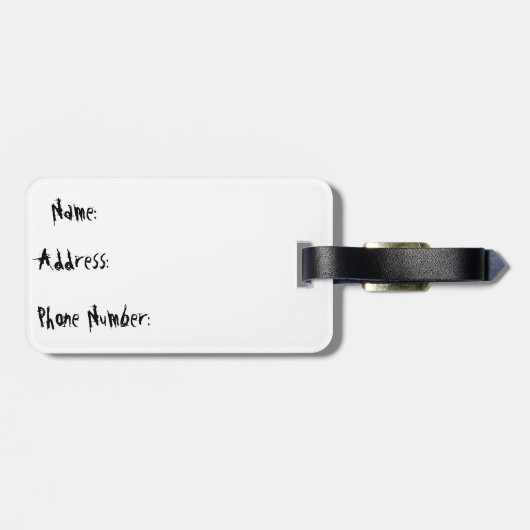 Felsen-Schädel Gepäckanhänger (Rückseite horizontal)