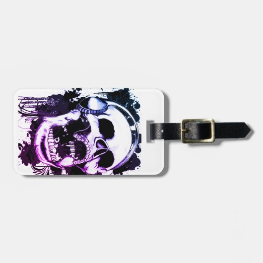 Felsen-Schädel-Gepäckanhänger Gepäckanhänger (Vorderseite horizontal)