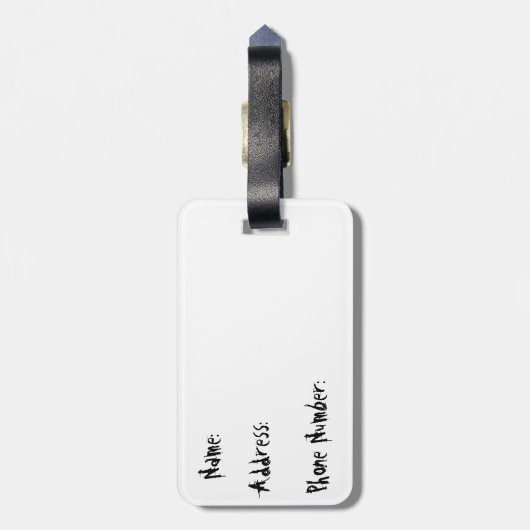 Felsen-Schädel-Gepäckanhänger Gepäckanhänger (Rückseite vertikal)