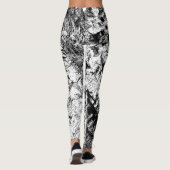 Felsen Schwarzweiss Leggings (Rückseite)