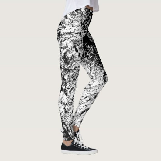 Felsen Schwarzweiss Leggings (Rechts)