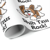 Felsen Shih Tzus! Geschenkpapier (Rolleneckpunkt)