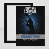 Felsen-Stern-Bar Mitzvah danken Ihnen, Dankeskarte (Vorne/Hinten)