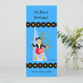 Felsen-Stern-Jungengeburtstags-Party Einladung (Stehend Vorderseite)