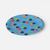 Felsen-Stern-Jungengeburtstags-Party Pappteller (Schrägansicht)