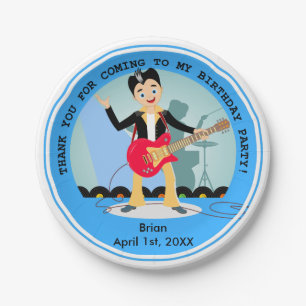 Felsen-Stern-Jungengeburtstags-Party Pappteller