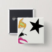 Felsen-Stern-Mod-Button Button (Vorne & Hinten)