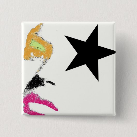 Felsen-Stern-Mod-Button Button (Vorderseite)