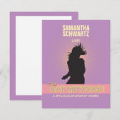 Felsen-Stern-Schläger Mitzvah danken Ihnen im lila Dankeskarte (Vorne/Hinten)