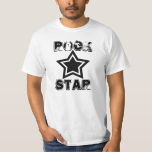 Felsen-Stern-Shirt, Schwarzweiss T-Shirt