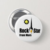 Felsen-Stern von den Mars mit Raumschiff Button (Vorne & Hinten)