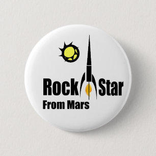Felsen-Stern von den Mars mit Raumschiff Button