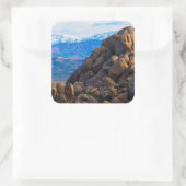 Felsen und Berge Quadratischer Aufkleber (Tasche)